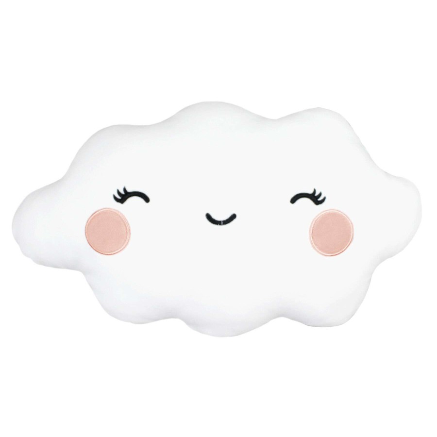 Kids' Bedding * | Puffy Cloud Plush Throw Pillow Best Quality