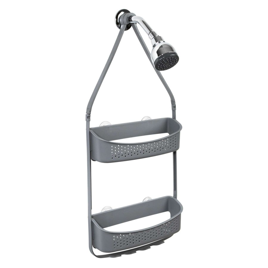 Bath * | Grey Plastic Shower Caddy Free Delivery