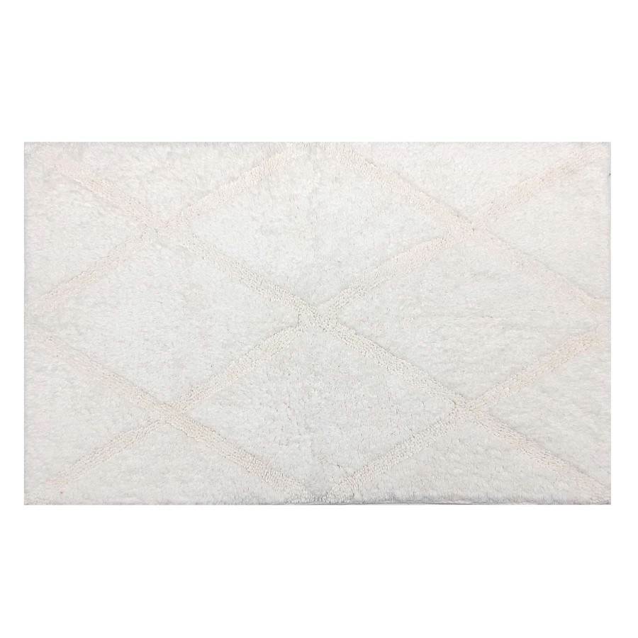 Bath * | White Diamond Tufted Bath Mat, 21 34 Online