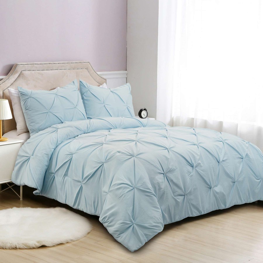 Bedding * | 3-Piece Blanca Blue Comforter Set, Twin/Twin Xl Promotion