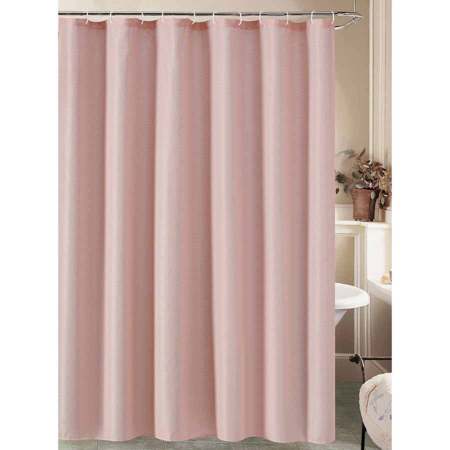 Bath * | Pink Waffle Shower Curtain, 72 Promotion