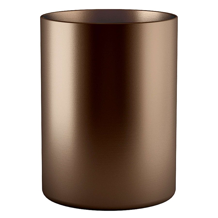 Bath * | Sienna Brown Metal Wastebasket Fashion