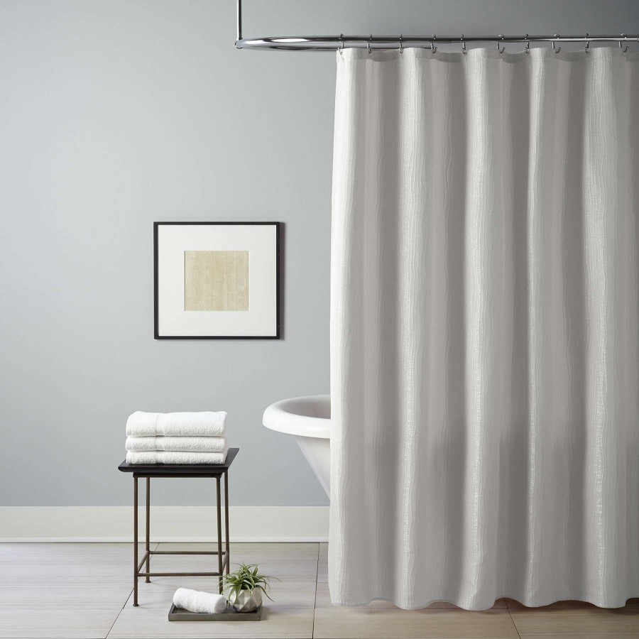 Bath * | Bristol White Shower Curtain, 72 Discounts