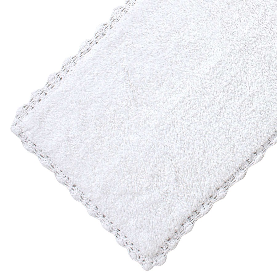 Bath * | White Crochet Edge Bath Runner, 22 60 Classical