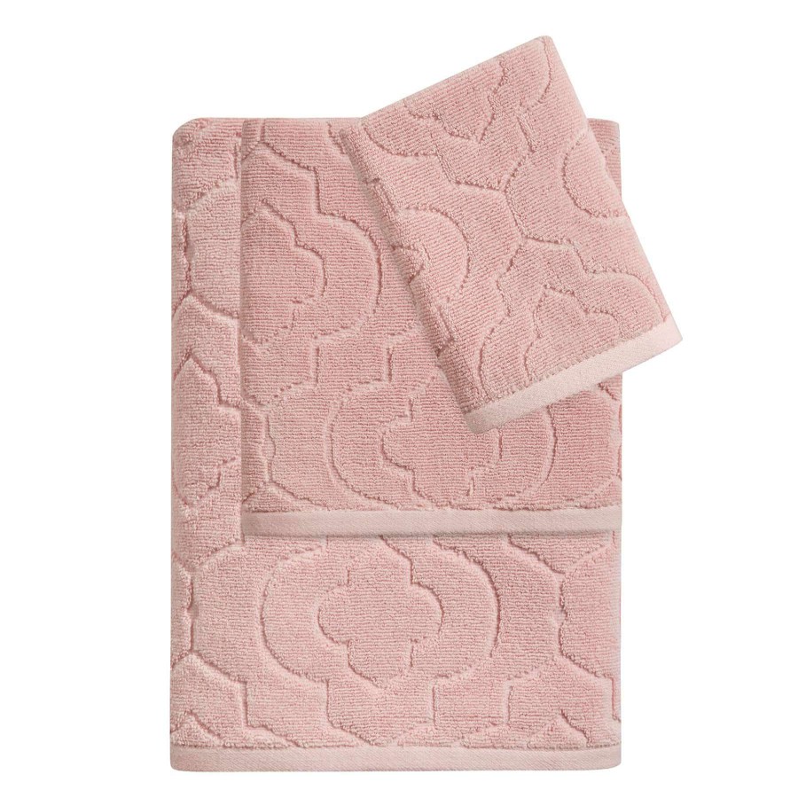 Bath * | Laila Ali Rooney Trellis Bath Towel, Pink Online