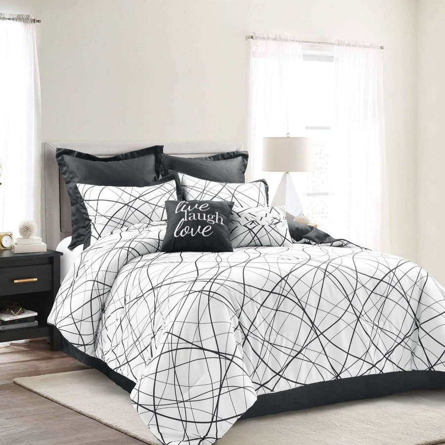 Bedding * | 8-Piece Freedom Print Comforter Set, Queen High Quality