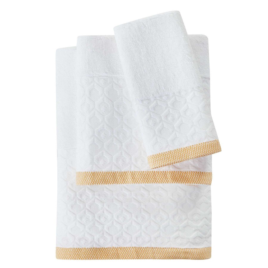 Bath * | Clover Yellow/White Bath Towel Low Price