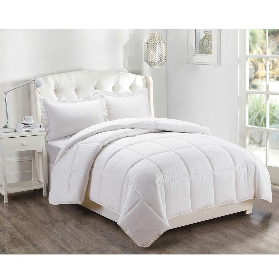 Bedding * | White Down Alternative Comforter, Full/Queen Online Store