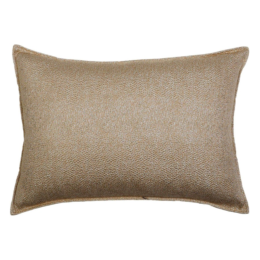 D Cor & Pillows * | Gold Doral Metallic Jacquard Throw Pillow, 14 20 Bargain Sale