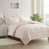 Bedding * | Hannah 2-Piece Pink Striped Comforter Set, Twin/Twin Xl Fashionable