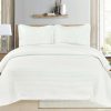 Bedding * | Sunnyvale 3-Piece White Fringe Quilt Set, Queen Online Store