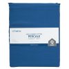 Bedding * | 4-Piece Dark Blue 100% Cotton Percale Sheet Set, King Fashionable