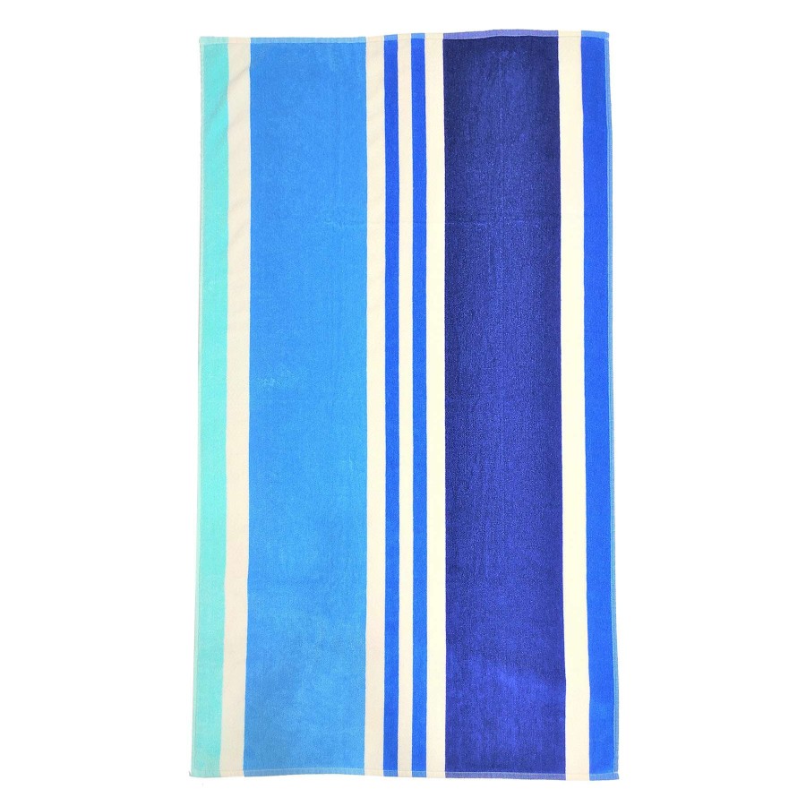 Bath * | Blue Striped Beach Towel, 34 63 Low Price