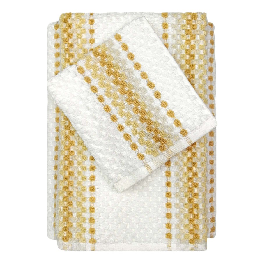 Bath * | Popcorn Hand Towel Yellow 16X26 Unique