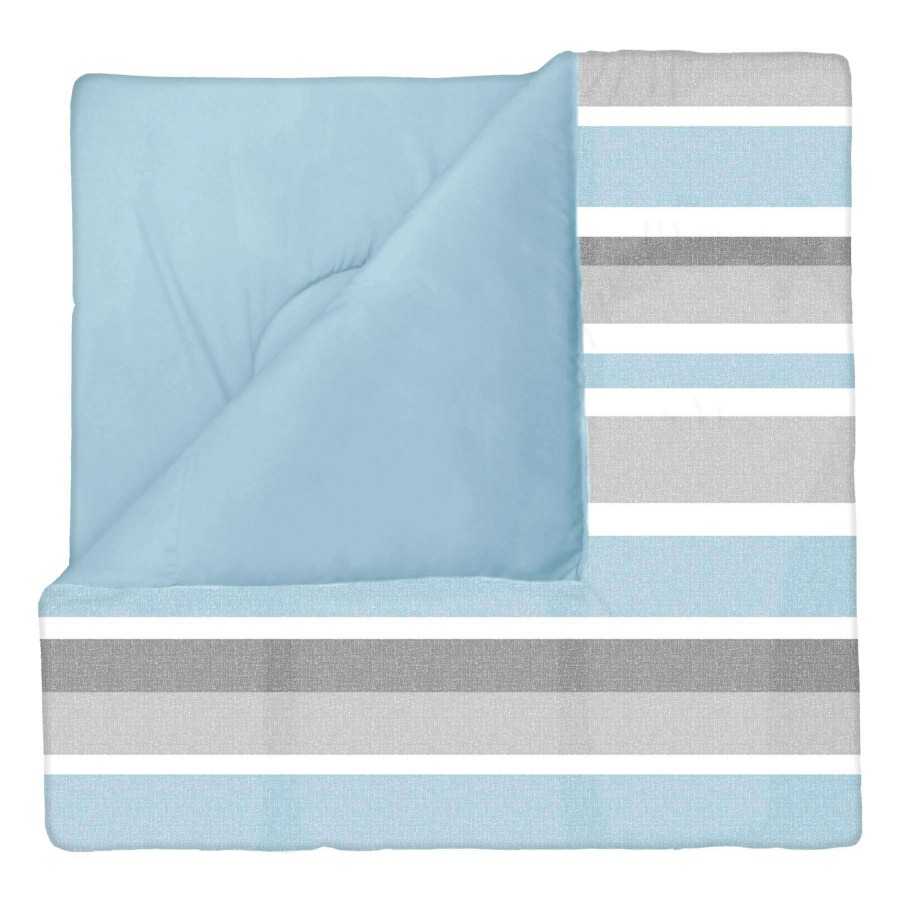 Bedding * | Jasper 8-Piece Blue Striped Comforter Set, King Low Price