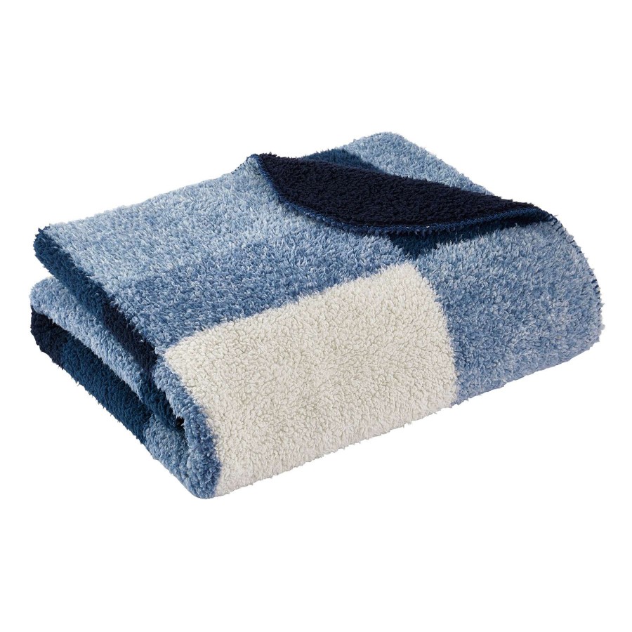 Throw Blankets * | Blue Plaid Throw Blanket, 50 60 Less Expensive