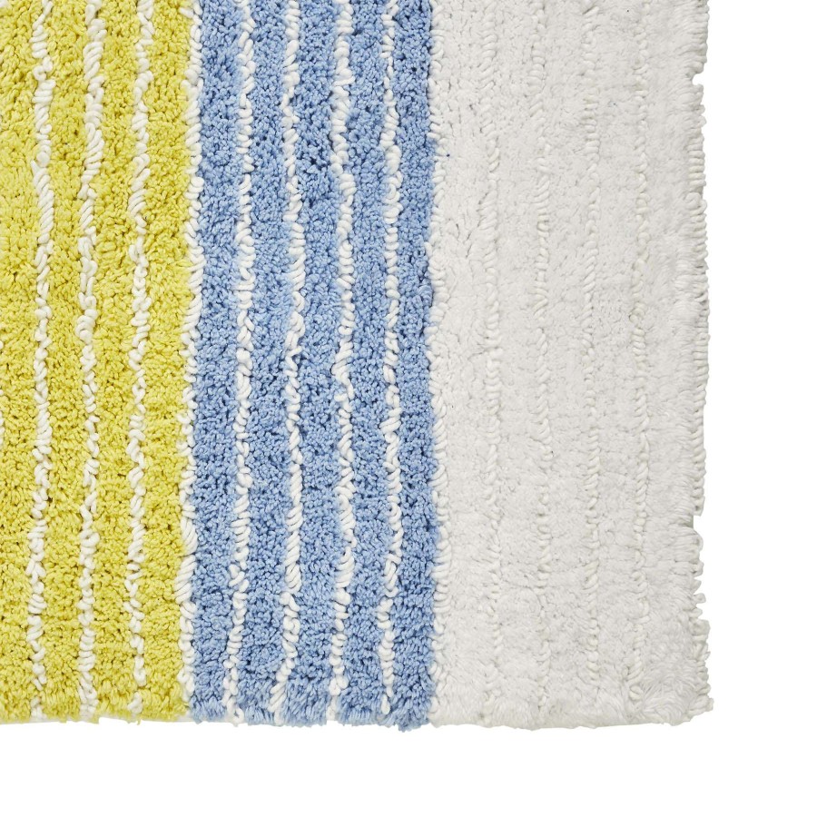 Bath * | Tracey Boyd Blue & Yellow Neptune Striped Bath Mat, 20 30 Best Price