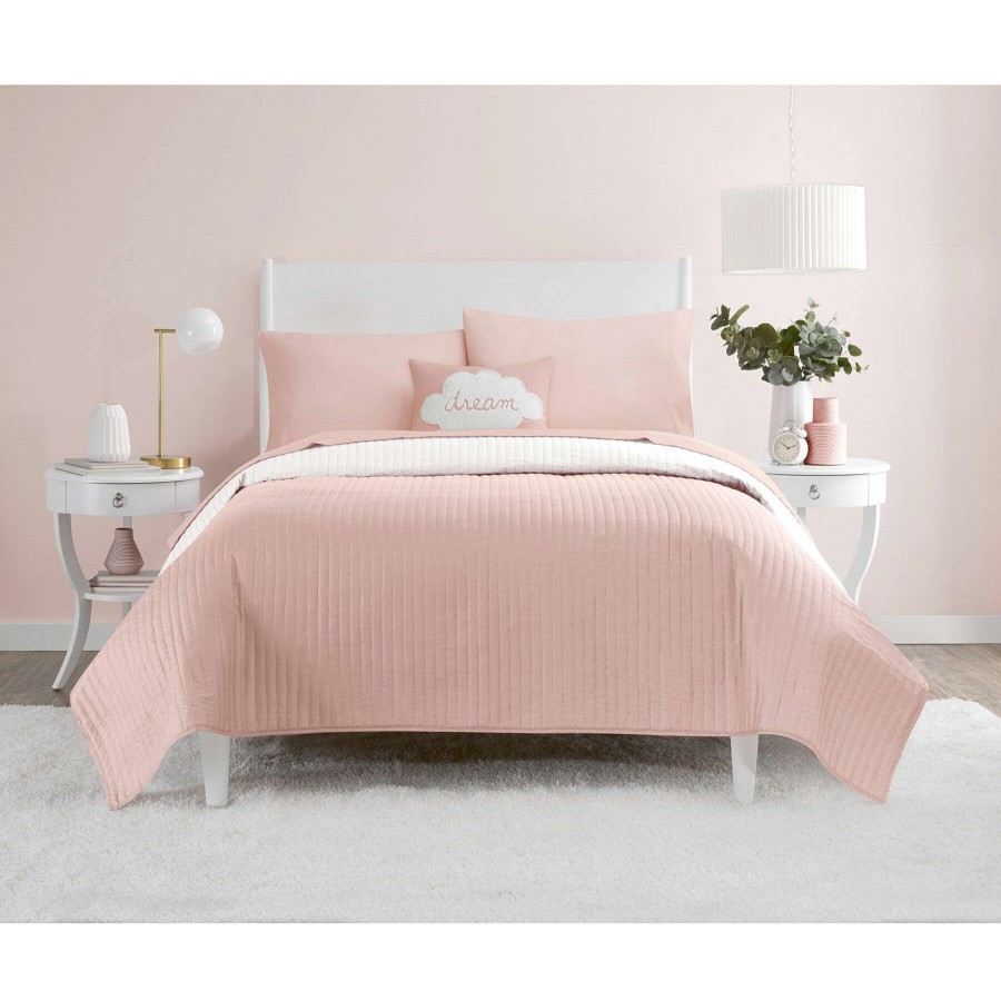 Bedding * | Solid Pink Quilt, Twin Fashion