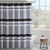 Bath * | 13-Piece Black & Grey Striped Shower Curtain Set, 72 Bargain Sale