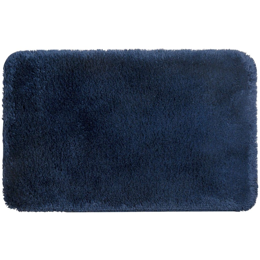 Bath * | Navy Pearl Plush Navy Memory Foam Bath Mat, 21 34 Fashionable