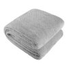 Throw Blankets * | Grey Plush Waffle Blanket, Full/Queen Free Delivery