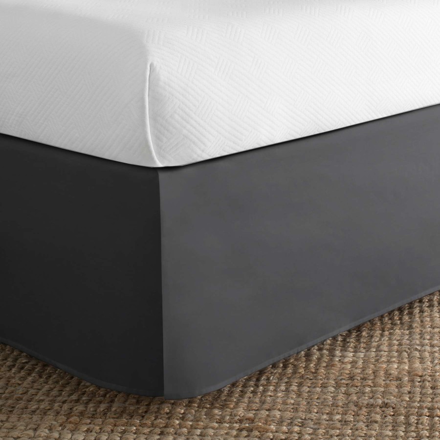 Bedding * | Grey Pleated Bed Skirt, Full Bargain Sale