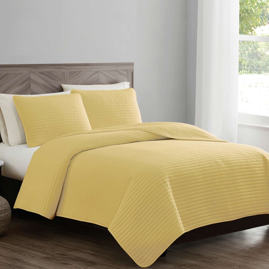 Bedding * | 3-Piece Yellow Quilt Set, King Low Price