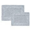 Bath * | 2-Piece Gray Tufted Bath Mat Set Fashion