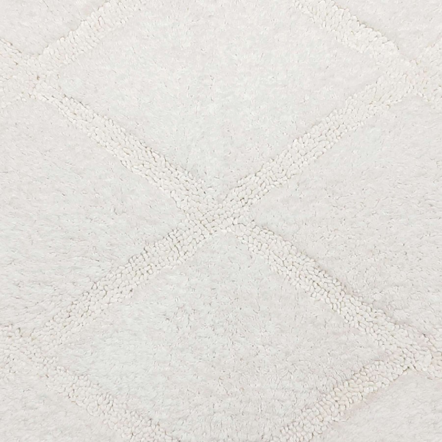 Bath * | White Diamond Tufted Bath Mat, 17 24 Online Store