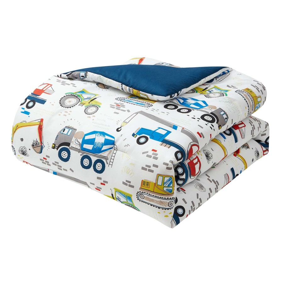 Kids' Bedding * | Construction Site 4-Piece Comforter Set, Full Best Quality