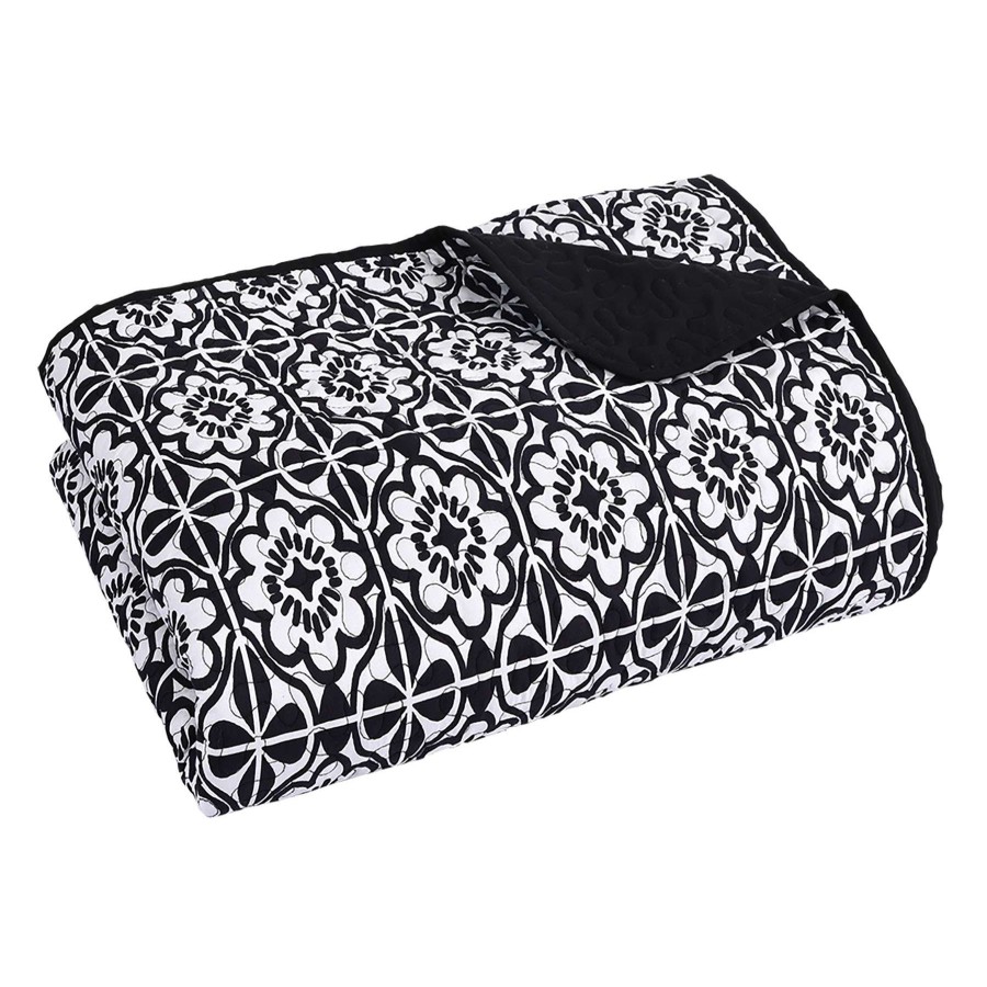 Bedding * | Tracey Boyd Talavera Black/White 3-Piece King Quilt Set Best-Selling