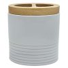 Bath * | Ty Pennington White Ribbed Ceramic Toothbrush Holder, 4.3 Unique