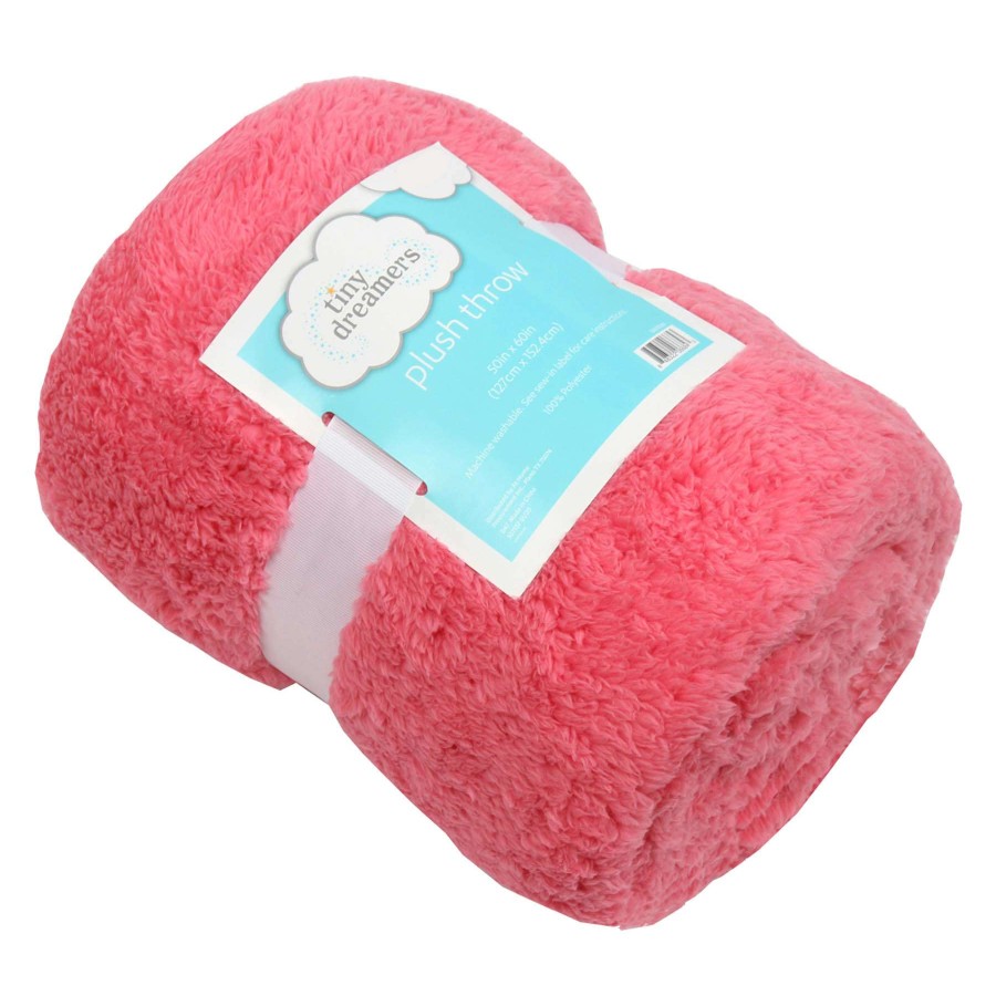 Kids' Bedding * | Tiny Dreamers Pink Plush Sherpa Throw Blanket, 50 60 Gift Selection