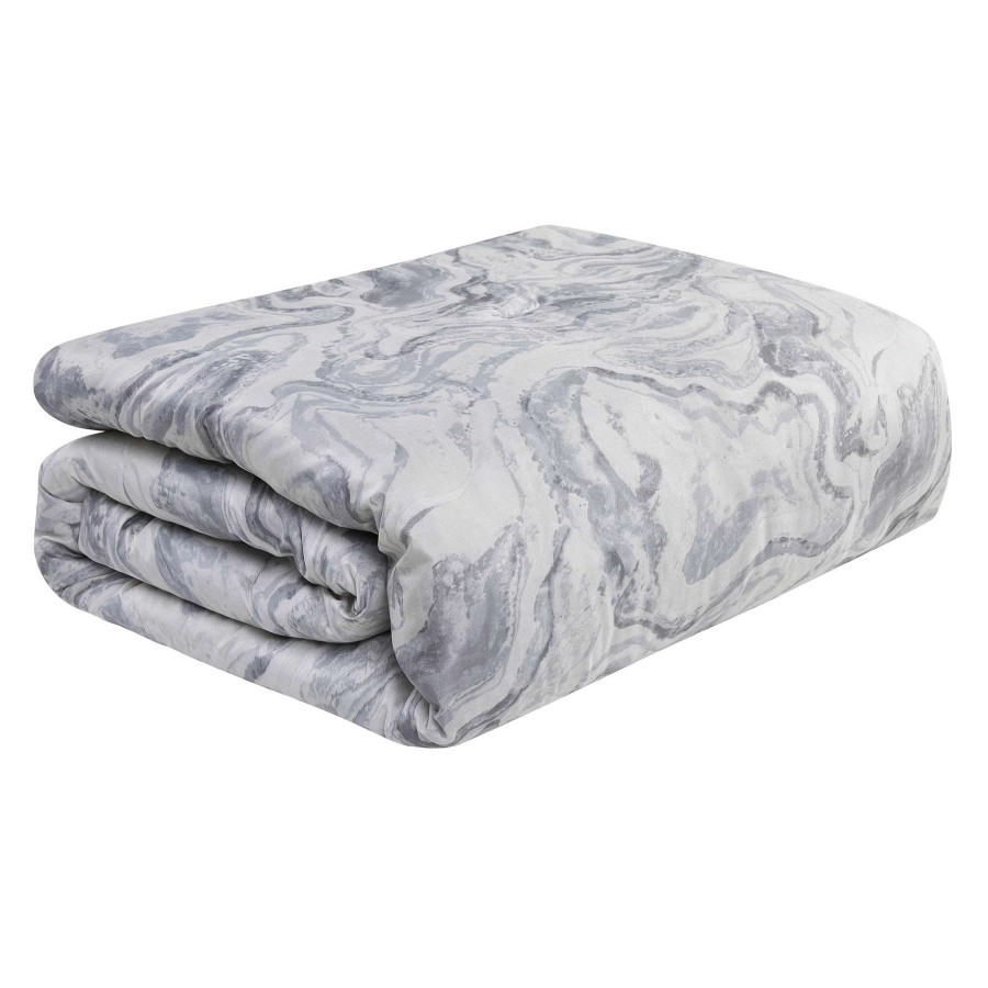 Bedding * | 8-Piece Glaze Grey Comforter Set, Queen Gift Selection