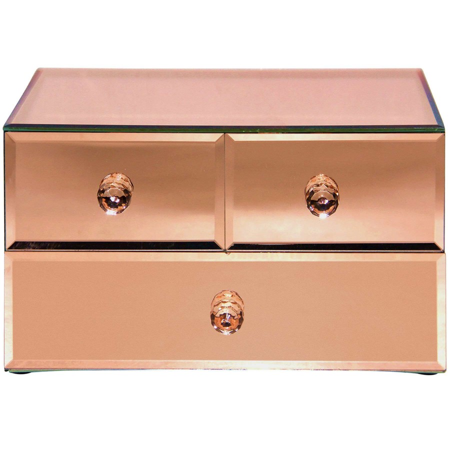 Bath * | 3-Drawer Rose Gold Vanity Organizer, 9 Bargain Sale