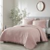 Bedding * | 3-Piece Pink Crush Stitch Quilt Set, Full/Queen Gift Selection