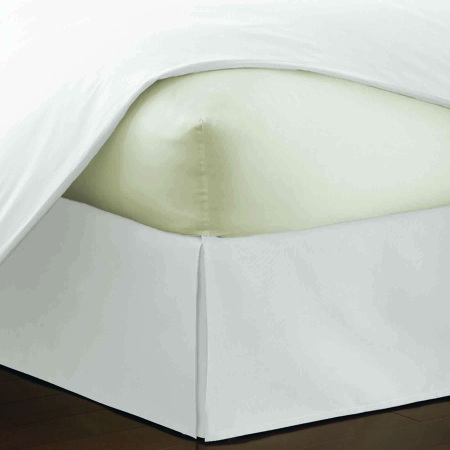 Bedding * | White Pleated Bed Skirt, Twin Fashionable