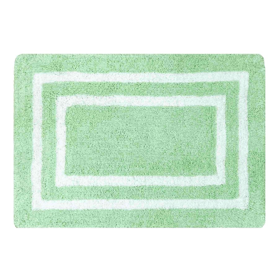 Bath * | Grace Mitchell Aqua & White Hotel Bath Mat, 20 30 Best Price