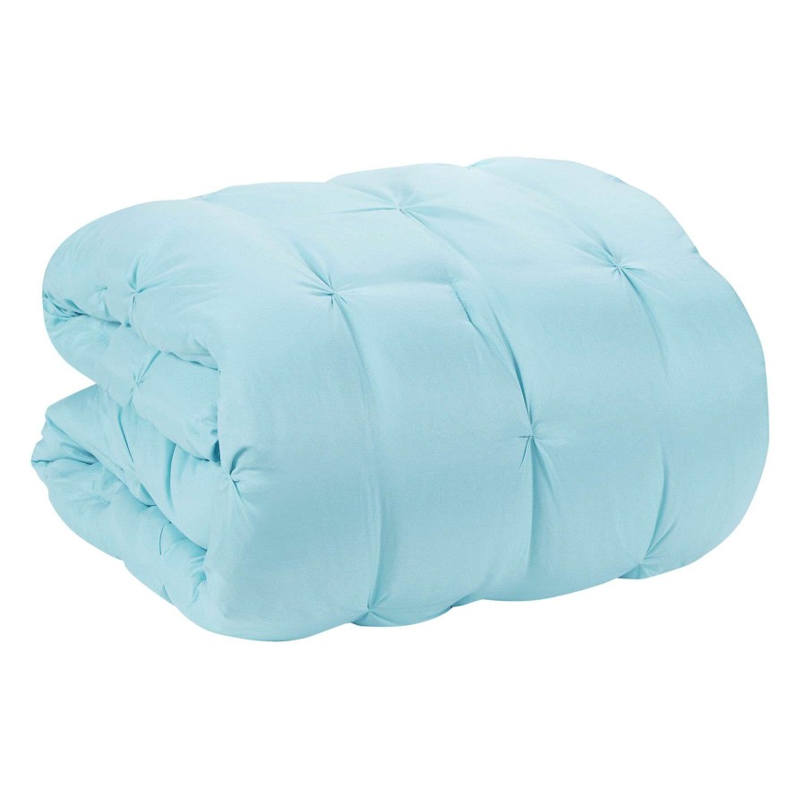 Kids' Bedding * | 3-Piece Aqua Pintuck Comforter Set, Full/Queen Featured