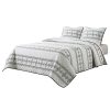 Bedding * | 3-Piece White Turkish Print Quilt Set, King Fashionable