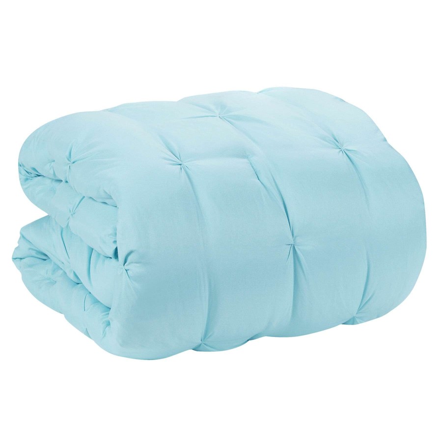 Bedding * | 2-Piece Aqua Pintuck Comforter, Twin Unique