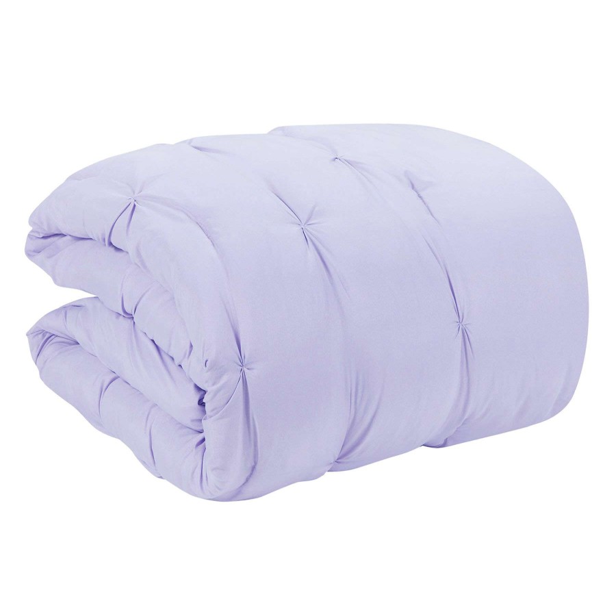 Kids' Bedding * | 2-Piece Purple Pintuck Comforter Set, Twin Best-Selling