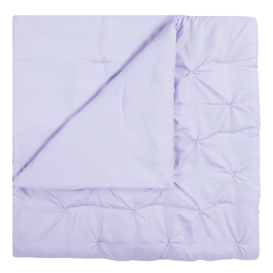 Kids' Bedding * | 2-Piece Purple Pintuck Comforter Set, Twin Best-Selling