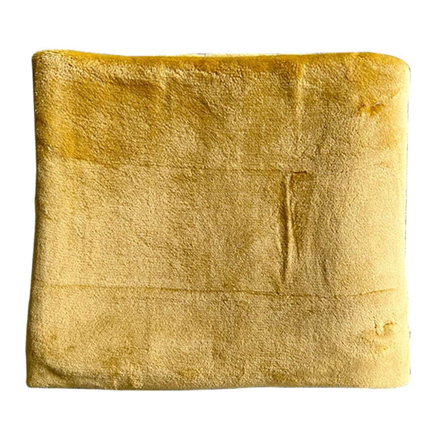 Throw Blankets * | Yellow Solid Plush Throw Blanket, 50 60 Discounts