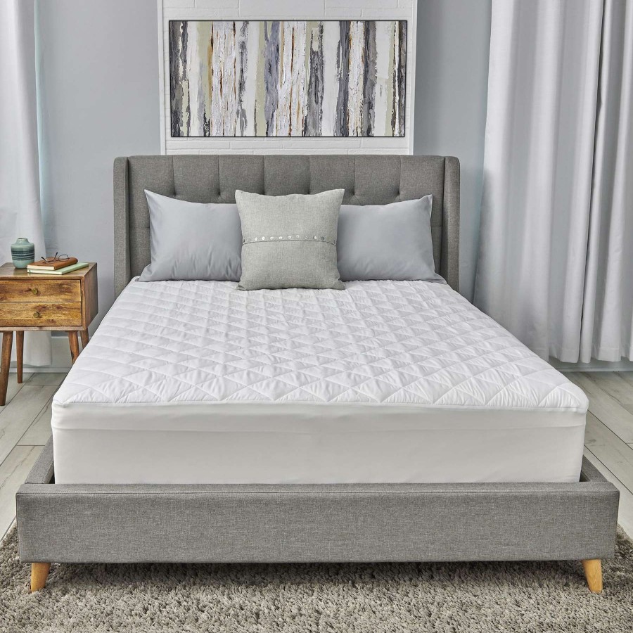 Bedding * | Soft Quilted Antimicrobial Waterproof Mattress Pad, Queen 100% Guarantee