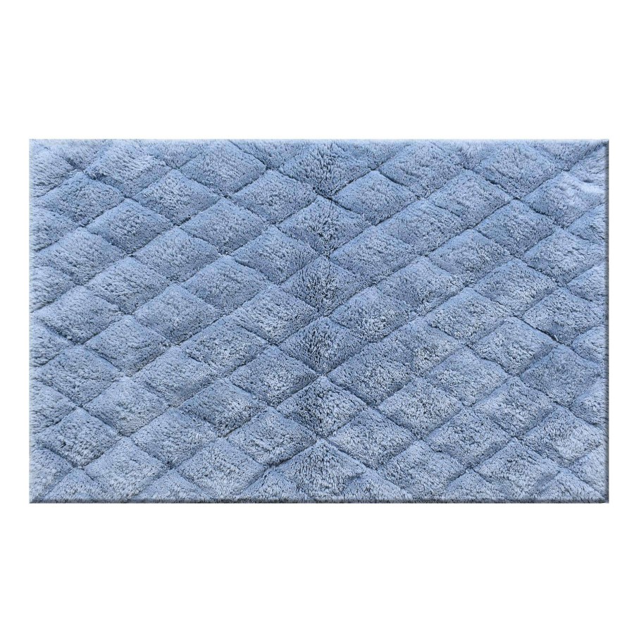 Bath * | Burfi Blue Diamond Bath Mat, 21 34 Hot Sale