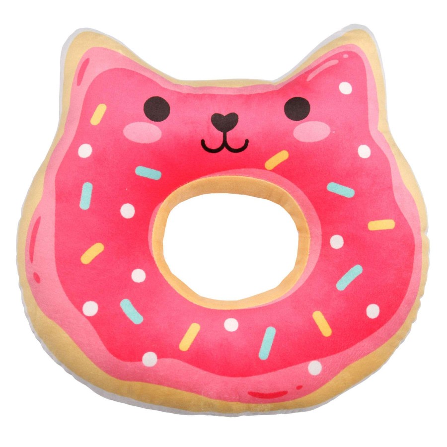 Kids' Bedding * | Donut Kitty Plush Throw Pillow Fashion