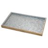 Bath * | Light Grey Galvanized Metal Bath Tray Best Quality