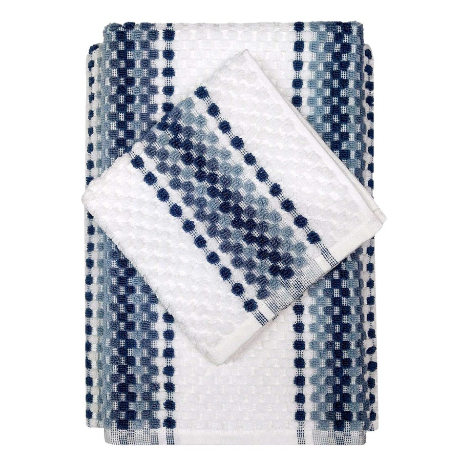 Bath * | Popcorn Bath Towel Blue 30X52 Best Price