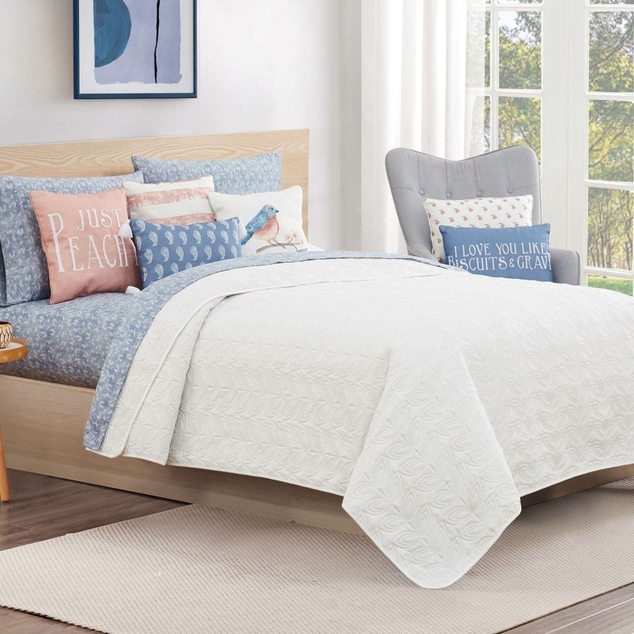 Bedding * | Peachtree Ivory Quilt, Full/Queen Best-Selling